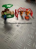 Playmobil 123, leeuwenverblijf, boer met koe, Kinderen en Baby's, Speelgoed | Playmobil, Complete set, Ophalen of Verzenden