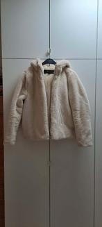 Veste courte beige M avec capuche en fausse fourrure, Enlèvement, Porté, Autres tailles, Beige