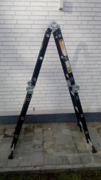 Escalo Multifold 4-in-1 vouwladder met platform 12 sporten, Doe-het-zelf en Bouw, Ladder, Zo goed als nieuw, Ophalen