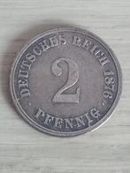 DUITSLAND KEIZERRIJK 2 Pfennig 1876 A - gereserveerd Alexis, Ophalen of Verzenden, Duitsland, Losse munt