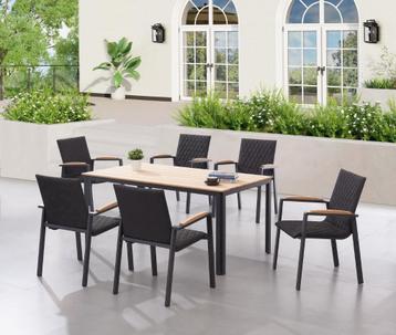 Tuinset tuintafel met 6 stoelen Nieuw disponible aux enchères