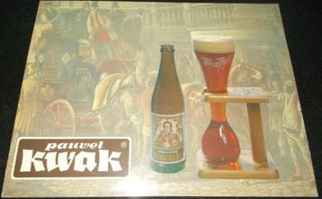 Kwak bier - kleine nostalgische staander 27x21cm - glanzend beschikbaar voor biedingen