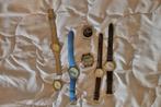 Lot de 7 montres vintage – différentes marques et styles, Ophalen of Verzenden, Staal, Verguld