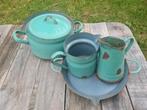 Set blauwgroene emaille potten, Ophalen