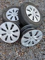 4 velgen met wieldoppen 15 inch Toyota Auris/Corolla, Auto-onderdelen, Banden en Velgen, Ophalen, Gebruikt, 15 inch, Velg(en)