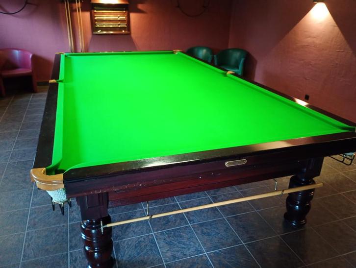 Snookertafel 12ft, steel cushions., Sport en Fitness, Biljarten en Poolen, Gebruikt, Snookertafel, Ophalen