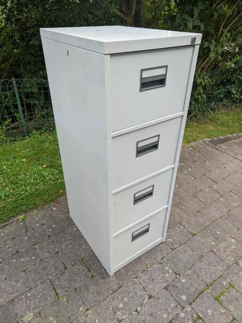 Meuble bureau métallique à dossiers + 50 dossiers, Huis en Inrichting, Kasten | Roldeurkasten en Archiefkasten, Gebruikt, 100 tot 150 cm