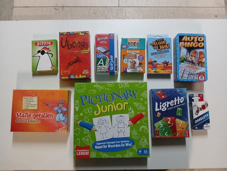 Diverse spellen te koop, zie foto's en omschrijving, Hobby en Vrije tijd, Gezelschapsspellen | Bordspellen, Zo goed als nieuw
