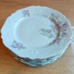 6 assiettes en porcelaine à motif floral, Antiquités & Art, Enlèvement