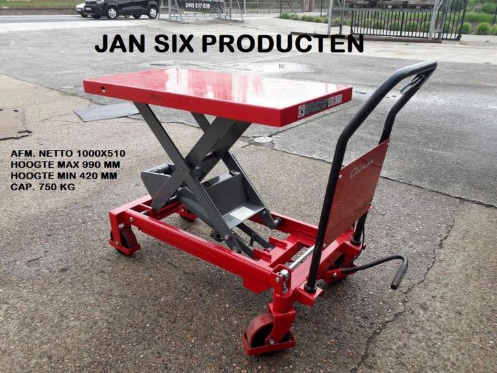 heftafel manueel verrijdbaar 750 kg maximum hoogte 990, Doe-het-zelf en Bouw, Gereedschap | Zaagmachines, Nieuw, Ophalen