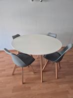 Ronde tafel +4 stoelen, Huis en Inrichting, Tafels | Eettafels, Ophalen