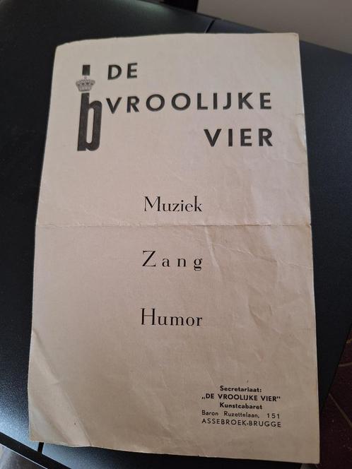 Antieke uitgave “De Vroolijke Vier” Assebroek-Brugge., Antiek en Kunst, Antiek | Boeken en Manuscripten, Ophalen of Verzenden