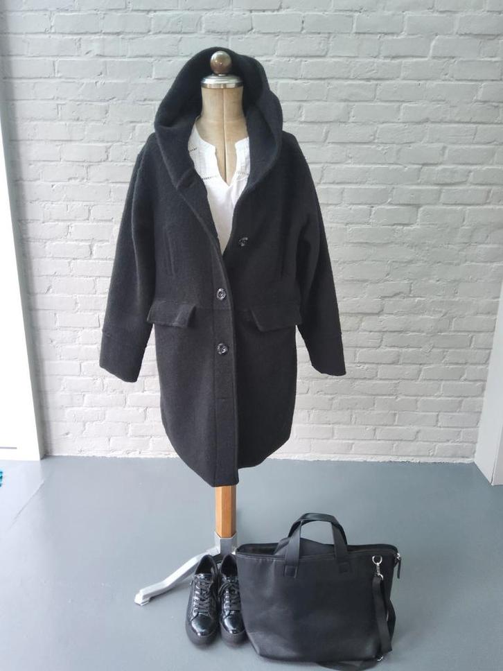 Manteau en laine noire Paprika, Vêtements | Femmes, Vestes | Hiver, Porté, Taille 46/48 (XL) ou plus grande, Noir, Enlèvement ou Envoi