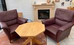 2 lederen zetels met salontafel, Enlèvement