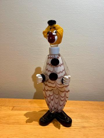 Murano Fles Of Karaf In De Vorm Van Een Clown beschikbaar voor biedingen