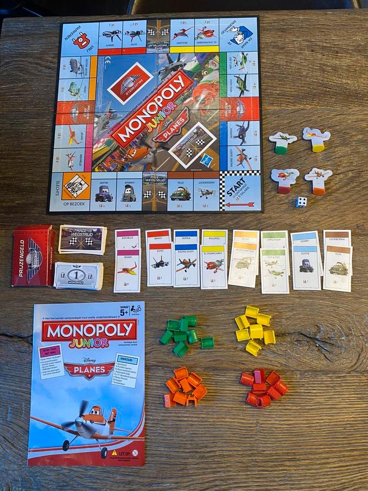 Spel Monopoly Junior Planes vanaf 5 jaar, Hobby en Vrije tijd, Gezelschapsspellen | Bordspellen, Gebruikt, Ophalen