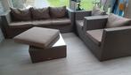 Loungeset en tafel met 4 stoelen, Huis en Inrichting, Ophalen, Zo goed als nieuw