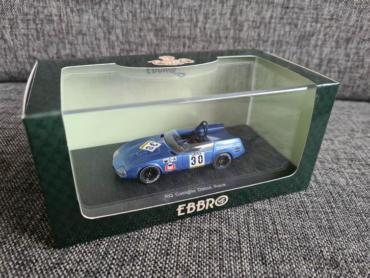 1/43 RQ Coniglio Debut Race (Ebbro 44670) ** NIEUW **, Hobby en Vrije tijd, Modelauto's | 1:43, Nieuw, Auto, Overige merken, Ophalen of Verzenden