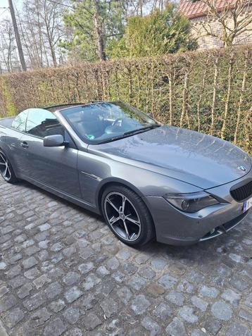 BMW 630i Cabrio met LPG in zeer goede toestand, Auto's, BMW, Automaat, 4 zetels, Achterwielaandrijving, Zwart