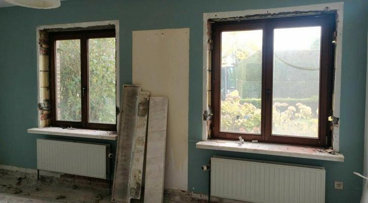 Ramen afrormosia hout, verschillende afmetingen, Doe-het-zelf en Bouw, Raamkozijnen en Schuifdeuren, Gebruikt, Hout, Ophalen
