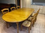 Salle à manger en chêne avec table modulable., Ophalen, Zo goed als nieuw, 4 tot 6 stoelen
