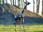 Handgemaakte Giraffe - 155 cm - Zwart met Gouden details - M, Antiek en Kunst, Ophalen of Verzenden