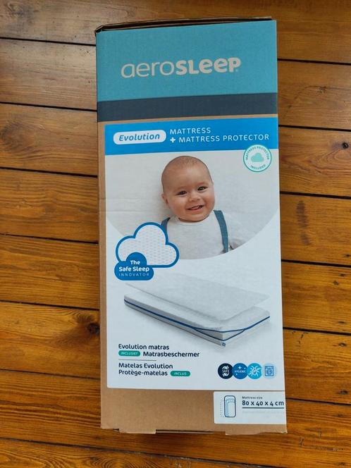 Matras en matrasbeschermer aerosleep (80 x 40), Kinderen en Baby's, Kinderkamer | Beddengoed, Nieuw, Ophalen of Verzenden