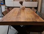 Je vends cette superbe table en bois massif 6 à 8 personnes., Maison & Meubles, Tables | Tables à manger, Métal, 100 à 150 cm