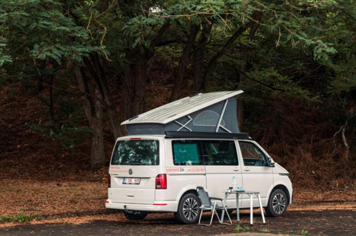 VW California Ocean T6.1 2.0 tdi DSG campervan te huur., Caravans en Kamperen, Mobilhomes, Bedrijf, tot en met 4, Buscamper of Camperbus