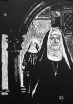 “Verlaat de tempel” Grafische schilderijen, Antiek en Kunst, Kunst | Schilderijen | Modern, Verzenden