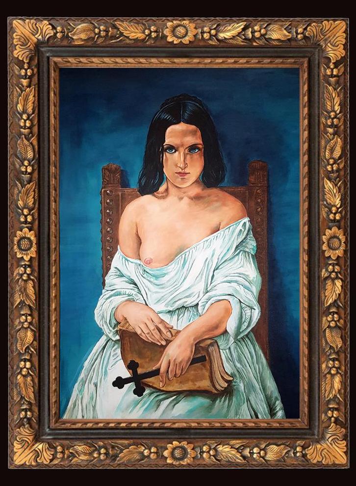 Meditatie - Schilderen, Antiek en Kunst, Kunst | Schilderijen | Klassiek, Ophalen of Verzenden