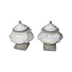 Paire de Vasques à Tête de Lions en Pierre avec Couvercles, Jardin & Terrasse, Enlèvement, Utilisé, /, /