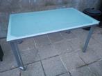 Table avec plateau en verre, Maison & Meubles, Tables | Tables à manger, Enlèvement, Utilisé