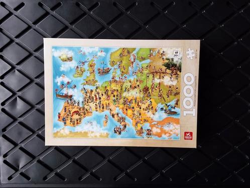 Deico Puzzle - Carte de bande dessinée de l'Europe, Hobby & Loisirs créatifs, Sport cérébral & Puzzles, Comme neuf, Puzzle, 500 à 1500 pièces