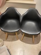 Zes zwarte kuipstoelen, Huis en Inrichting, Ophalen, Zo goed als nieuw