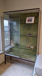 glazen vitrinekast, Huis en Inrichting, Kasten | Vitrinekasten, Ophalen, Gebruikt, 100 tot 150 cm, Glas