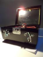 VTG Chinese juwelendoos gelakte beautycase koffertje kist, Ophalen of Verzenden