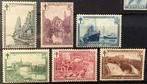 Nrs. 293-298. 1929. MH*. Serie Landschappen. OBP: 50,00 euro, Postzegels en Munten, Postzegels | Europa | België, Spoor van plakker