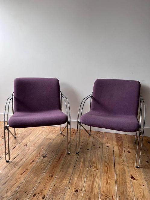 Deux chaises longues rétro Gispen par Hofmann Labofa, Maison & Meubles, Chaises, Comme neuf, Deux, Métal, Tissus, Autres couleurs