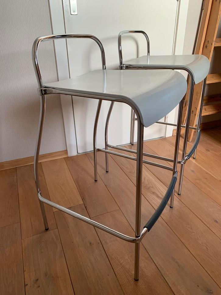 Magis Centomila barstoelen, Huis en Inrichting, Barkrukken, Gebruikt, 60 tot 90 cm, Kunststof, Metaal, 2 krukken, Ophalen