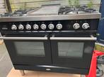 Boretti gasfornuis 100cm breed,zwart, Elektronische apparatuur, Fornuizen, Ophalen, Gebruikt, Gas, Vrijstaand