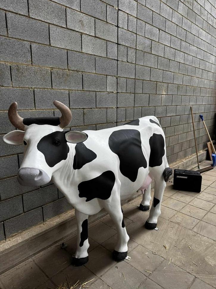 Koeiendecoratie van hars, Tuin en Terras, Tuinbeelden, Gebruikt, Ophalen