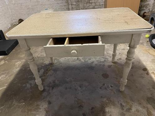 Ancienne table cuisine bureau avec tiroir, Antiek en Kunst, Antiek | Meubels | Tafels, Ophalen