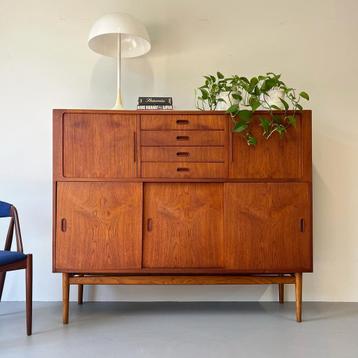 - Vintage highboard, Deens, teak - beschikbaar voor biedingen