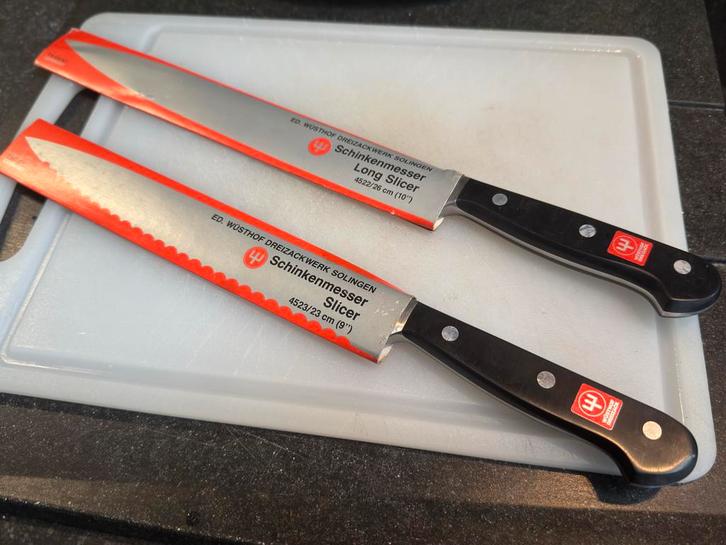 WÜSTHOF Dreizack Solingen ‘Slicer’-messen, Huis en Inrichting, Keuken | Bestek, Zo goed als nieuw, Ophalen of Verzenden