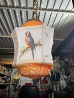 Antieke opaline hanglamp met vogels perfecte staat, Ophalen