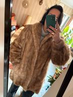 Vintage bontjas beige (XL 42/44/46), Kleding | Dames, Ophalen of Verzenden, Zo goed als nieuw, Beige
