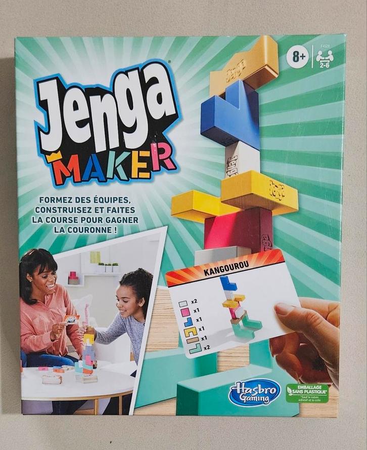 Jeu Jenga Maker !!!NEUF!!!, Hobby & Loisirs créatifs, Jeux de société | Autre, Neuf, Enlèvement ou Envoi