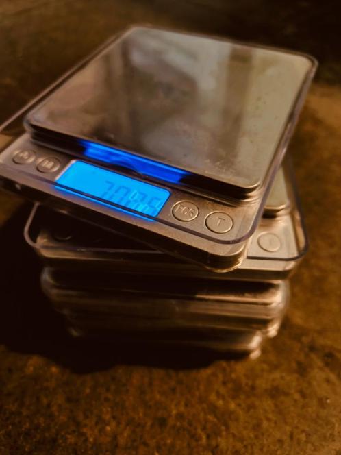 Digitale Precisieweegschaal tot 500 gram met LCD-scherm Grij, Elektronische apparatuur, Weegschalen, Zo goed als nieuw, Digitaal