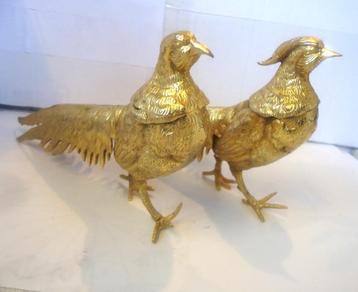 Decoratieve fazanten in brons